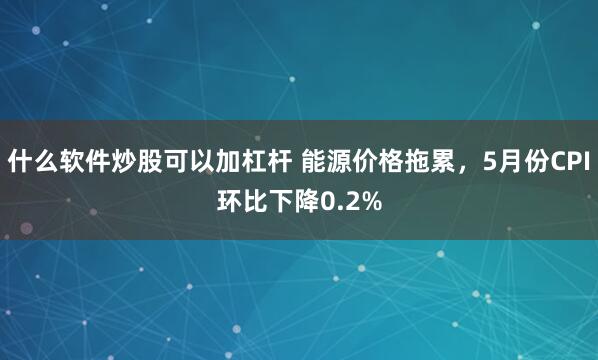 什么软件炒股可以加杠杆 能源价格拖累，5月份CPI环比下降0.2%