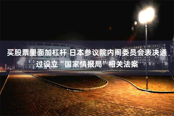买股票里面加杠杆 日本参议院内阁委员会表决通过设立“国家情报局”相关法案