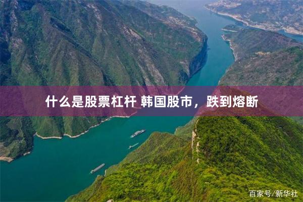 什么是股票杠杆 韩国股市，跌到熔断