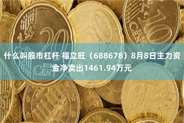 什么叫股市杠杆 福立旺（688678）8月8日主力资金净卖出1461.94万元