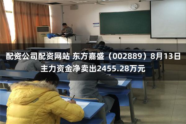 配资公司配资网站 东方嘉盛（002889）8月13日主力资金净卖出2455.28万元