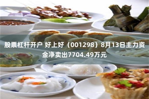股票杠杆开户 好上好（001298）8月13日主力资金净卖出7704.49万元